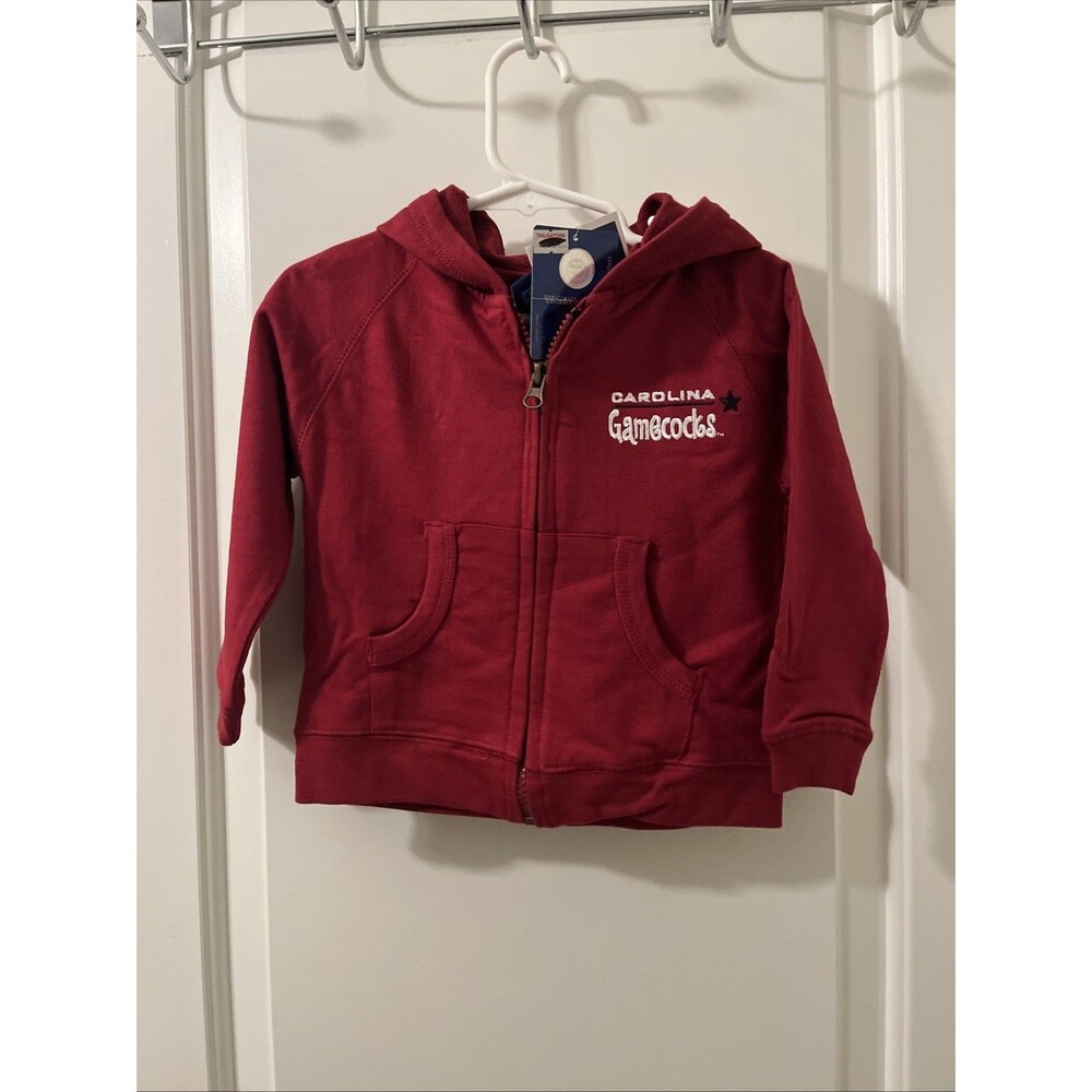 South Carolina University Gamecocks Toddler Girls Full Zip Hoodie Red Oak Sports